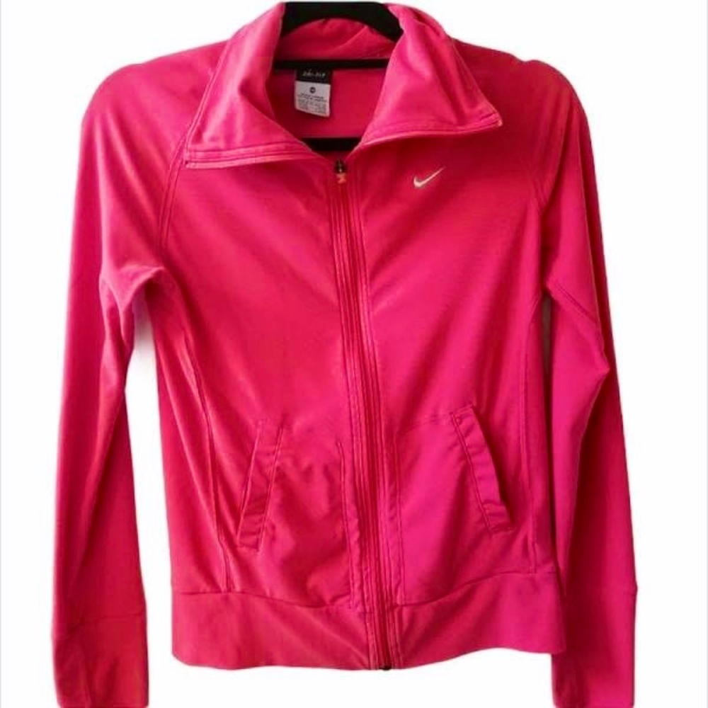 Rare Nike Vintage Dark Pink Full Zip Running Jacket - Medium